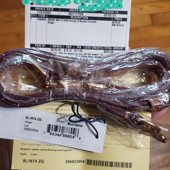 Dooney & Bourke Florentine Micro Satchel in Ginger - Picture 10 of 10